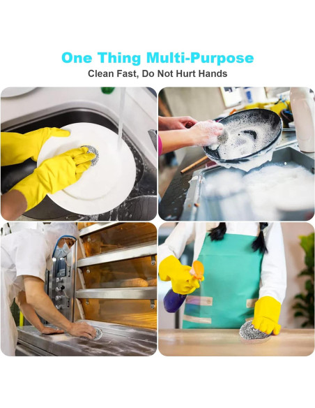 Paquete de 15 estropajos de acero inoxidable VOPTON