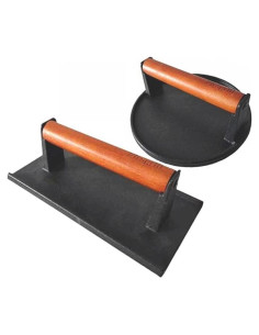 Prensa de Parrilla Hierro Fundido Firsgrill 2,08 kg Redonda/Rectangular