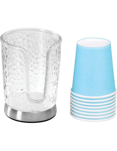 Dispensador de Tazas de Papel mDesign 3908MDBA Transparente