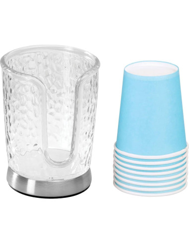 Dispensador de Tazas de Papel mDesign 3908MDBA Transparente