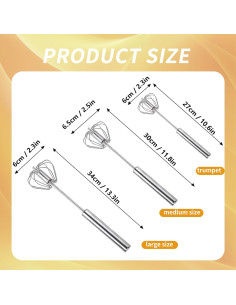 Batidor Semi-Automático FLINBIUS Acero Inoxidable 25 cm 2