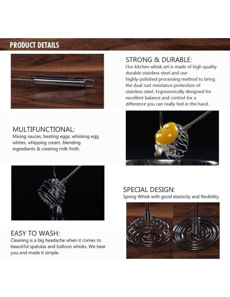 Batidor de Globo de Acero Inoxidable Tafond 27.5cm