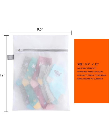 Bolsa de Lavandería Kimmama 3 Piezas 25x30 cm Blanca