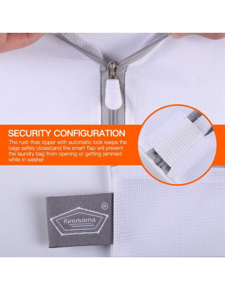 Bolsa de Lavandería Kimmama 3 Piezas 25x30 cm Blanca
