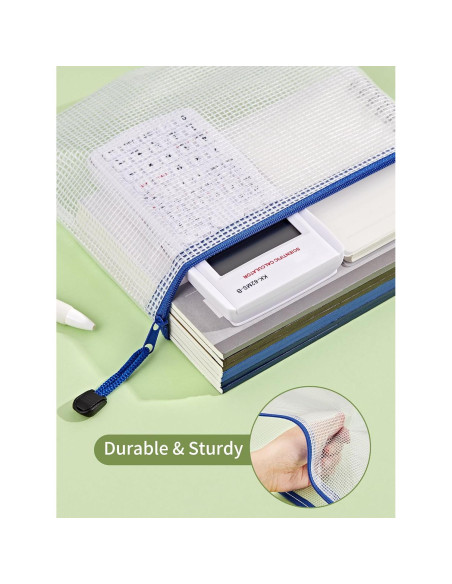 JARLINK 20 Bolsas de Malla A5 Resistentes al Agua 10 Colores