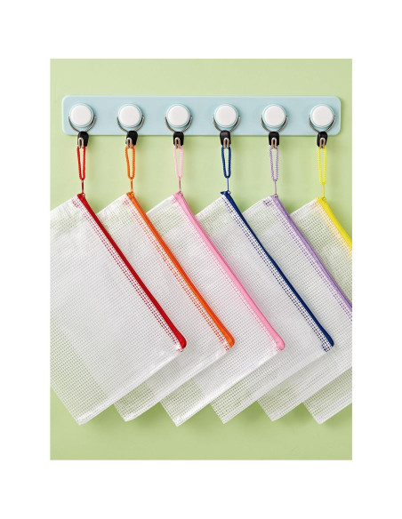 JARLINK 20 Bolsas de Malla A5 Resistentes al Agua 10 Colores