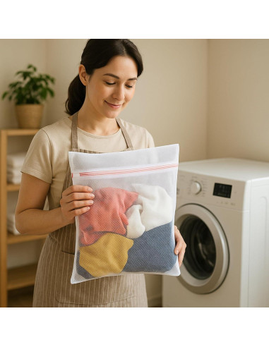 Bolsa de Lavandería Kimmama 3 Piezas 25x30 cm Blanca