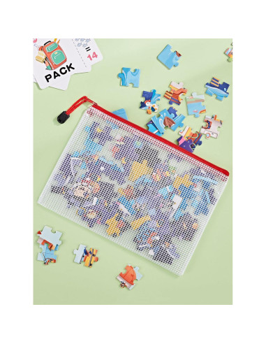 JARLINK 20 Bolsas de Malla A5 Resistentes al Agua 10 Colores