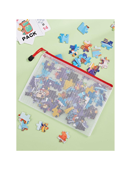 JARLINK 20 Bolsas de Malla A5 Resistentes al Agua 10 Colores