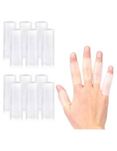 20 Protectores de Dedos de Silicona Transparente Salbsever