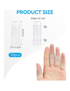 20 Protectores de Dedos de Silicona Transparente Salbsever 2