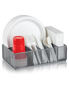 Organizador de Platos de Papel NACIMAX 6 Compartimentos Plata
