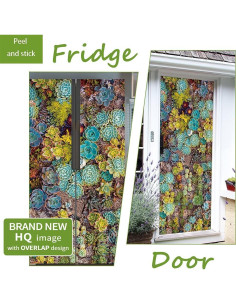 Mural de puerta autoadhesivo Alwayspon suculenta 82x200 cm 2