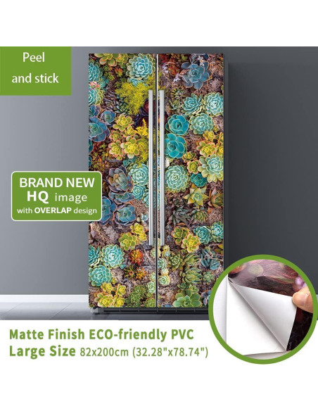 Mural de puerta autoadhesivo Alwayspon suculenta 82x200 cm