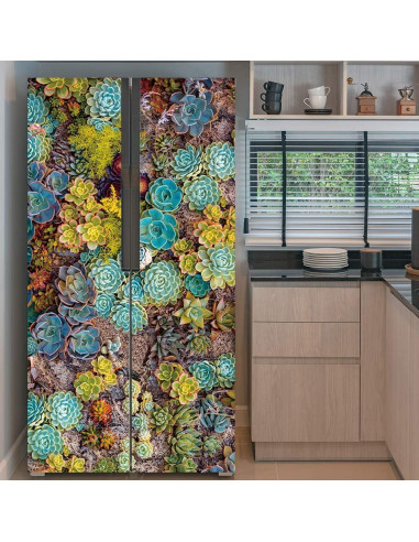 Mural de puerta autoadhesivo Alwayspon suculenta 82x200 cm