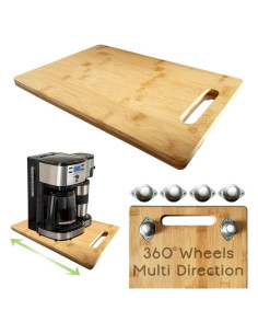 Bandeja Deslizante Comfecto para Cafetera de Bambú 360