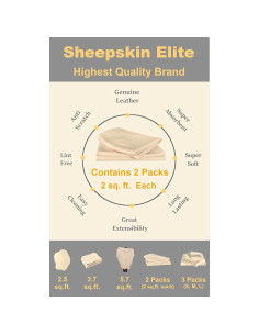 Toalla de Secado Chamois Natural SHEEPSKIN ELITE 4 Pies Cuadrados 2