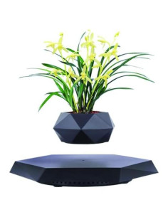 Maceta Flotante Magnética LMingKun Negra 20 cm para Suculentas