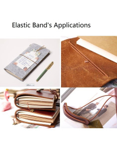 Kit de Bandas Elásticas para Cuaderno TN Dwpetzo 8 Pcs 8 Metros 2