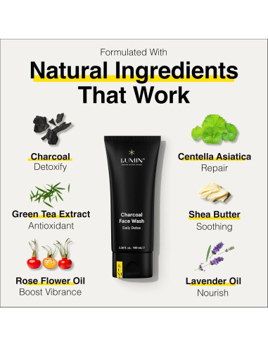 Limpiador Facial de Carbón Lumin 100ml para Hombres