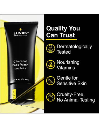 Limpiador Facial de Carbón Lumin 100ml para Hombres