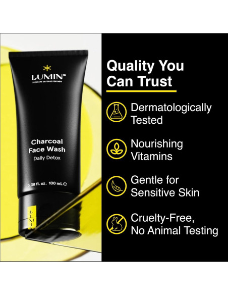 Limpiador Facial de Carbón Lumin 100ml para Hombres