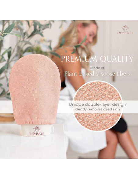 Guante Exfoliante Corporal Dermaglow Rosa - 1 Cuenta