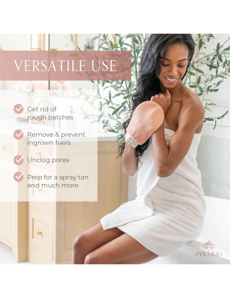 Guante Exfoliante Corporal Dermaglow Rosa - 1 Cuenta