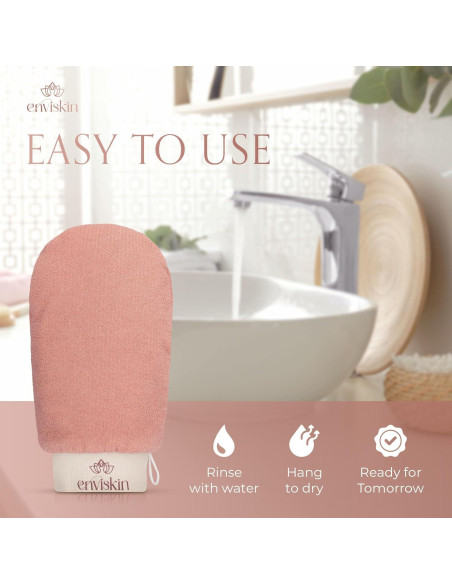 Guante Exfoliante Corporal Dermaglow Rosa - 1 Cuenta