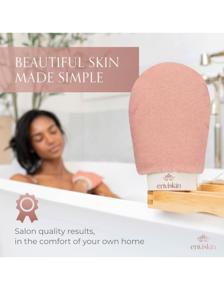 Guante Exfoliante Corporal Dermaglow Rosa - 1 Cuenta