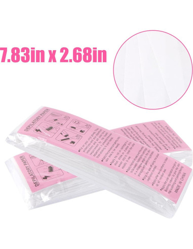 CABAX Papel de Depilación Desechable 50 Hojas 20x7 cm