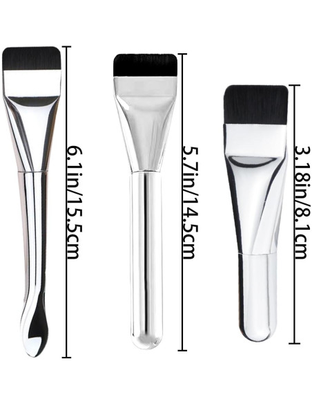 Set de 3 Brochas de Maquillaje Planas AddLotLot 15,24 cm