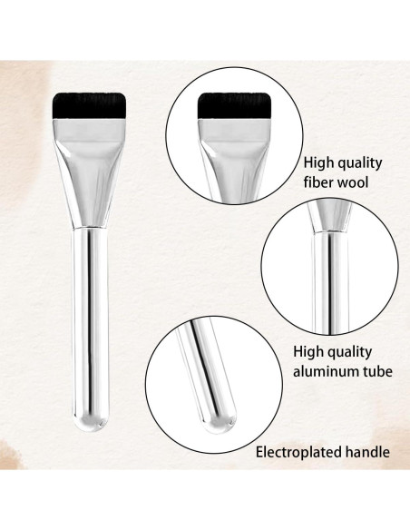 Set de 3 Brochas de Maquillaje Planas AddLotLot 15,24 cm