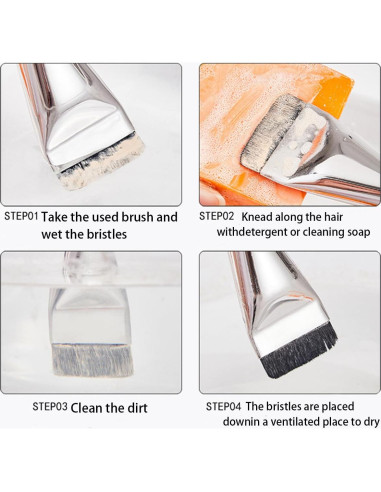 Set de 3 Brochas de Maquillaje Planas AddLotLot 15,24 cm