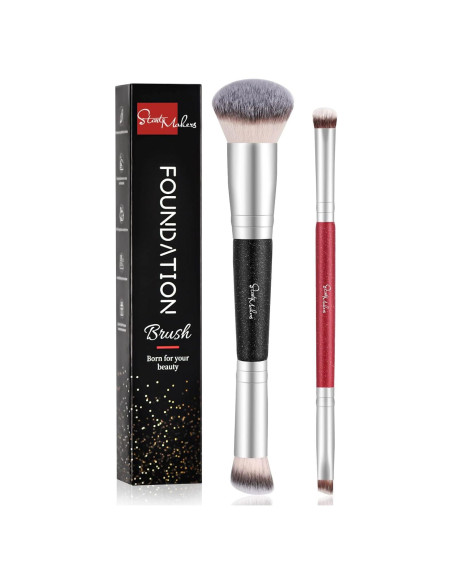 Brochas de Maquillaje Doble Cara START MAKERS 2 Pcs