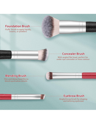 Brochas de Maquillaje Doble Cara START MAKERS 2 Pcs