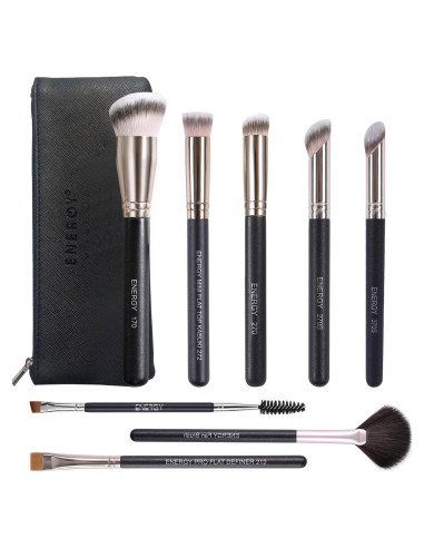 Juego de Brochas de Maquillaje Energy 8 Pcs Sintéticas