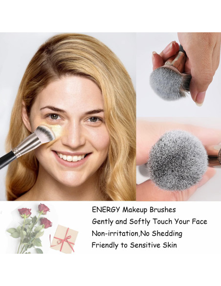 Juego de Brochas de Maquillaje Energy 8 Pcs Sintéticas