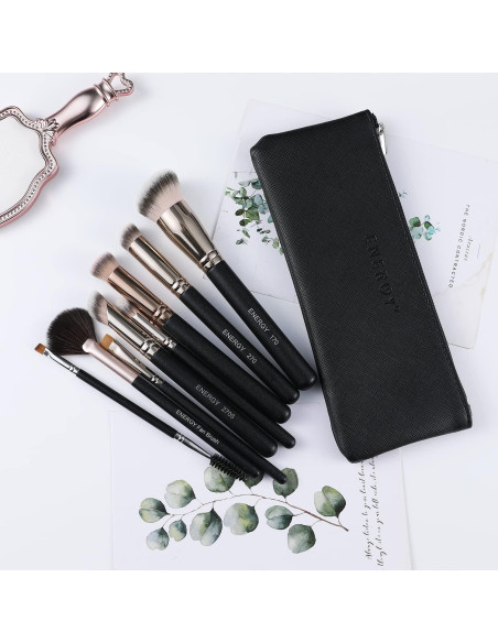 Juego de Brochas de Maquillaje Energy 8 Pcs Sintéticas