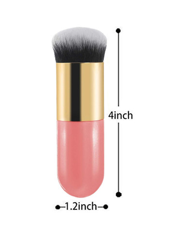 Juego de 2 Brochas de Maquillaje AFT90 - Dorado y Rosa