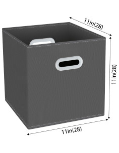 Cajas de almacenamiento Yunkeeper 3 unidades 27,94 cm gris 2