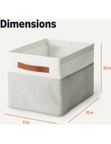 Cajas de Almacenamiento Plegables Amazon Basics Lino 3 Pzas