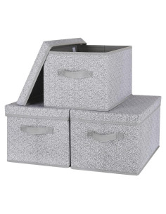 Cajas de Almacenamiento Plegables WUIKE 21L 3-Pack Gris