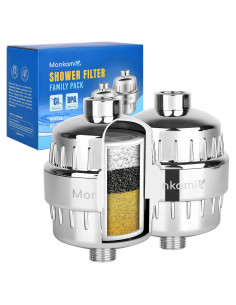 Filtro de Ducha Monkami HD-SF500 Cromo 2 Unidades