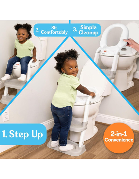 Asiento de Entrenamiento Fisher-Price Step Up 2 en 1 Blanco