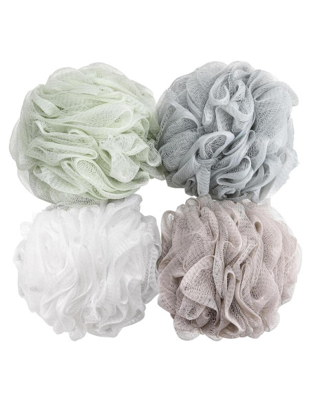 Esponjas de Baño BTYMS Loofah 60g - Paquete de 4 Colores