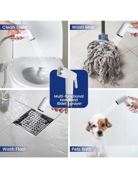 Bidet 2-en-1 DEANIC con Pulverizador de Mano Ajustable