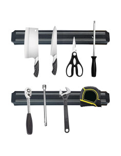 Soporte Magnético para Cuchillos EDSRDUX 20 cm Negro 2 Piezas