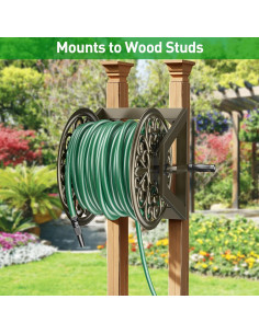 Carrete de Manguera de Jardín GOFORWILD 200 pies Acero 2
