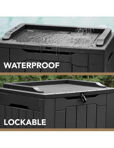 Caja de Almacenamiento Devoko 30 Galones Impermeable Negra